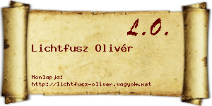 Lichtfusz Olivér névjegykártya