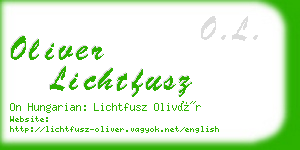 oliver lichtfusz business card